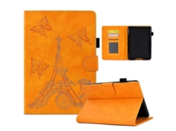 Capa de couro com relevo para tablet inteligente Amazon Kindle Paperwhite 4/3/2/1 Tower Webake