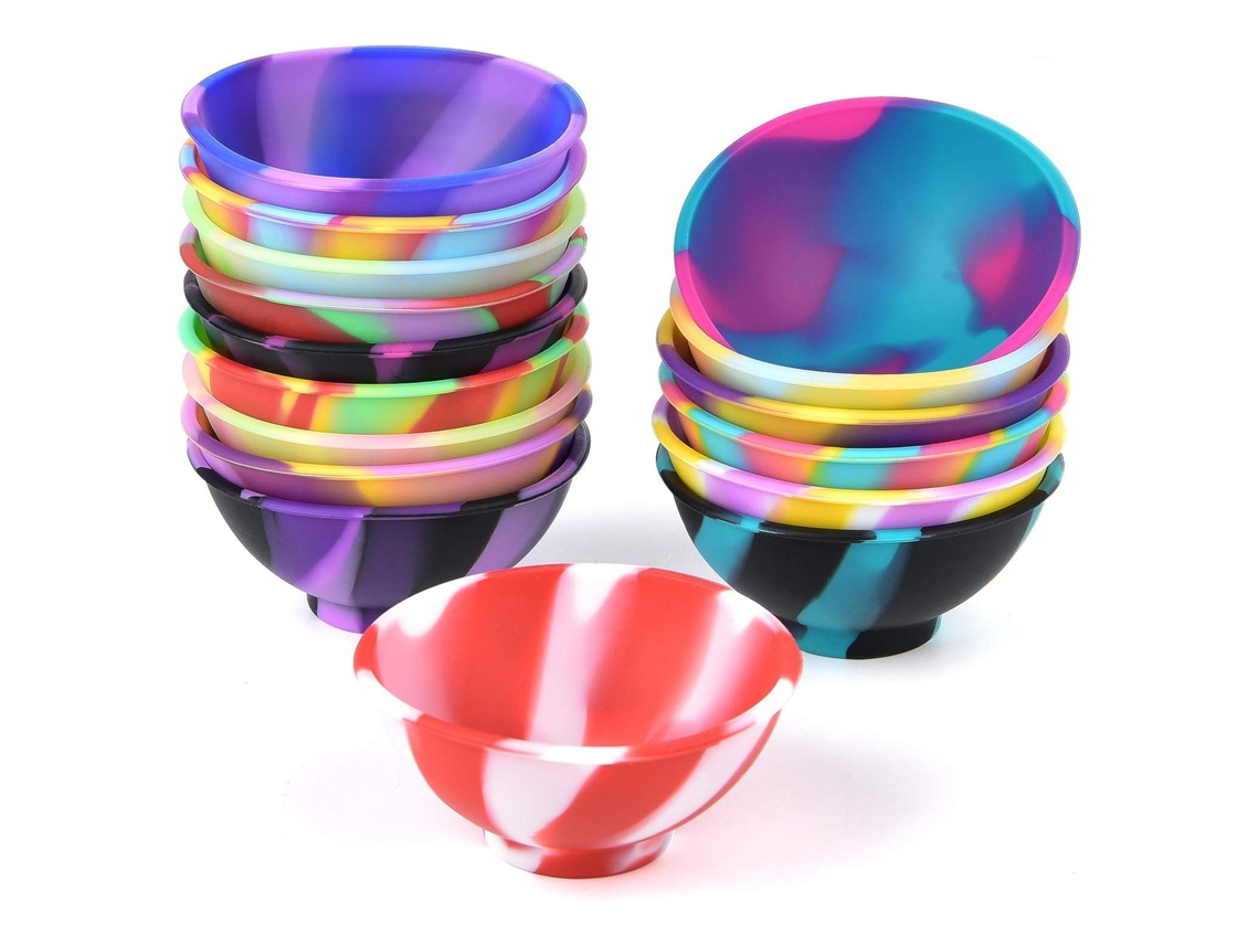Conjunto de 12 Recipientes de Silicone para Uso Doméstico, em Cores Sortidas, 67 Mm X 50 Mm MDUG