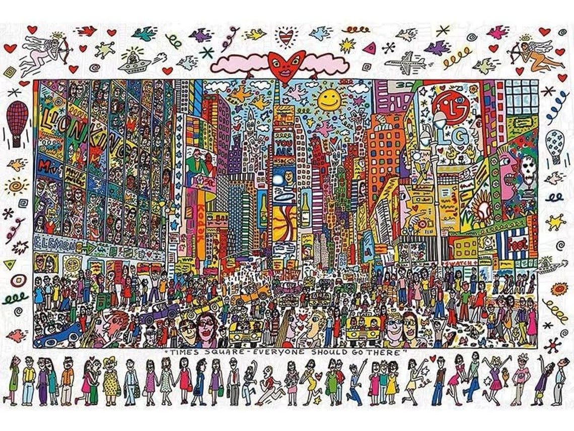 Quebra-cabeça Times Square Para Adultos Com 1000 Peças Exclusivas De Madeira (branco)