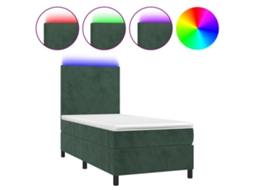 Box Spring Bed, Box Spring Beds Vidaxl Verde Veludo (100 X 200 Cm)