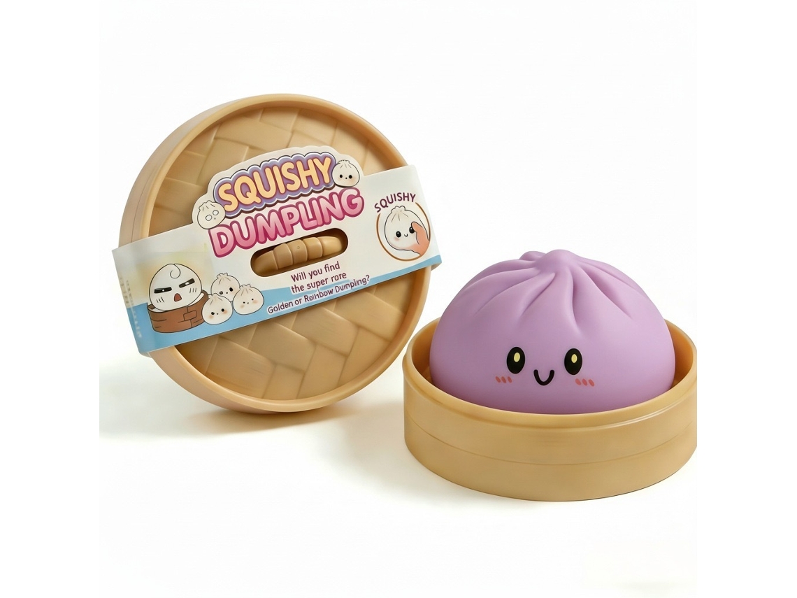 Dumplings Squishy, Dumplings Squishy Surpresa, Brinquedo para Apertar Sensorial com Bolso Gigante a Vapor, Roxo YUYSAN