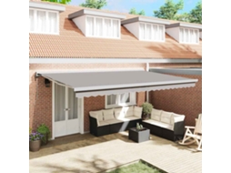 Vidaxl Toldo Retrátil Cinzento-claro 500 X 300 X 165 Cm Tecido E Metal