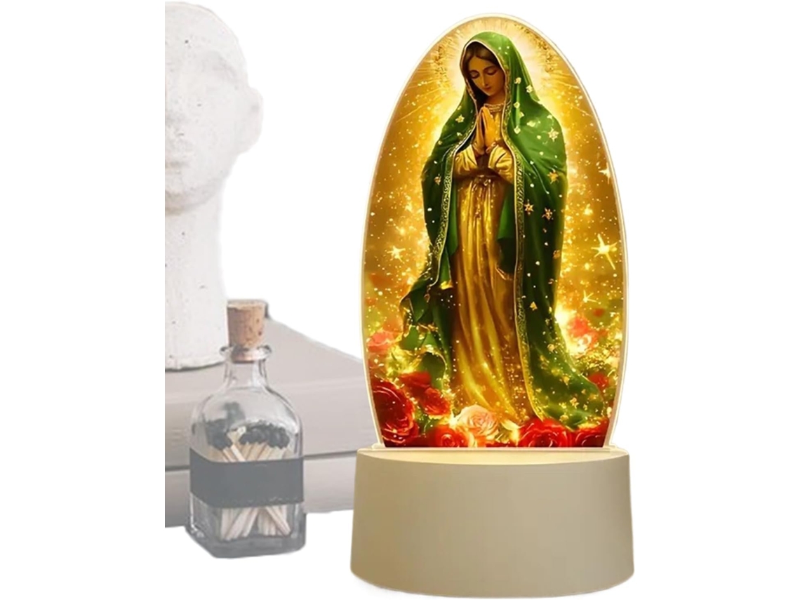 Luminária de mesa LED, iluminação decorativa religiosa para oração fora da mesa.