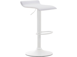 Banco de bar em imitação de pele Dyn V2 branco/branco CLP