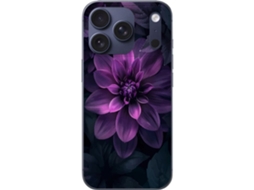 Capa Para Celular Compatível Com Apple Iphone 17 Pro. Close-up Dramático De Uma Flor Roxa Com Sombras Suaves E Profundidade, Perfeita Para Quem Apreci