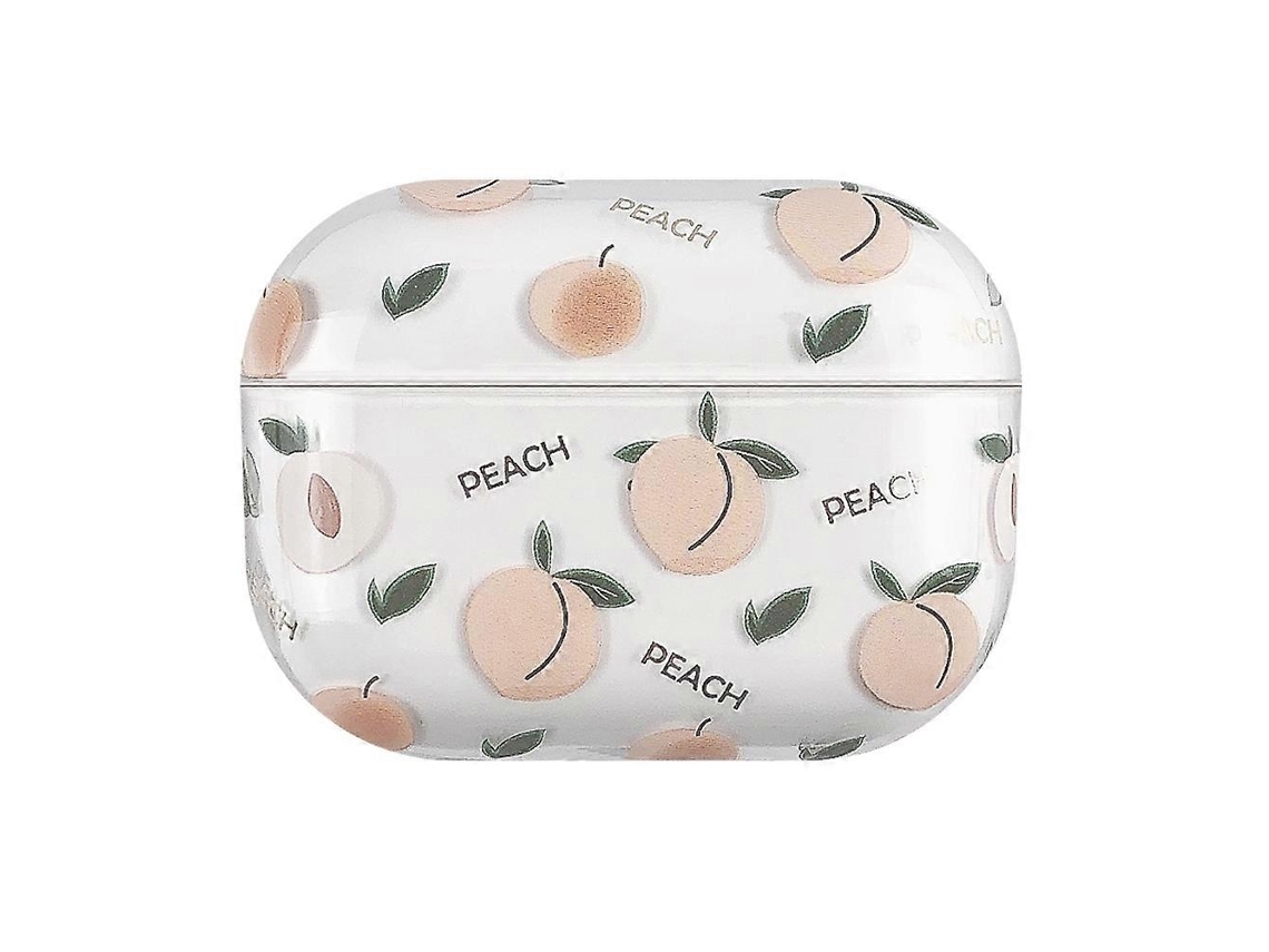 Camada protetora rígida de policarbonato com estampa de frutas em tom bronze para fones de ouvido AirPods Pro GIECY (f01)