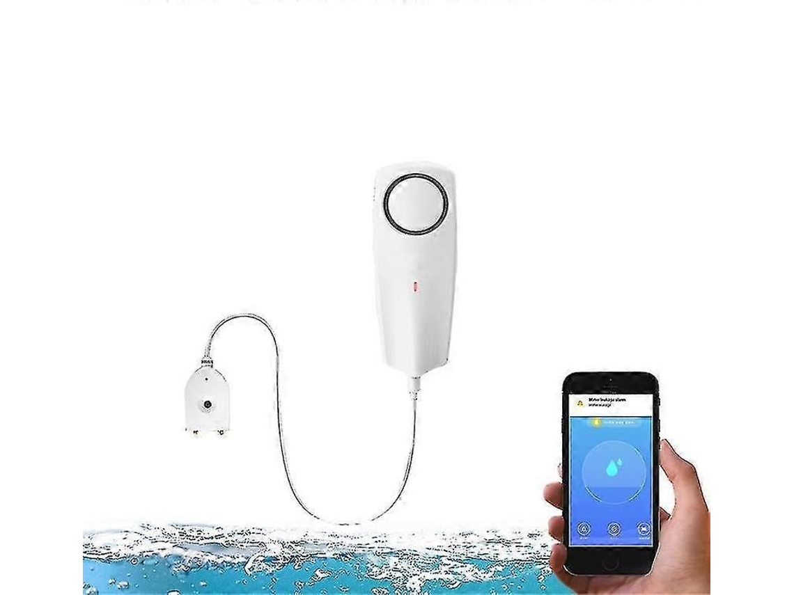 Novo 2023 Wifi Detector De Água Alarme De Fuga Detector Móvel Inteligente Tuya Smart App Alexa Push Alertas De Alarme