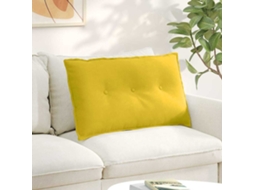 Vidaxl Travesseiro Para Costas Amarelo 80 X 50 Cm