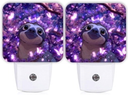 Conjunto De 2 Luminárias Noturnas Tomada, Com Design Divertido E Flor,