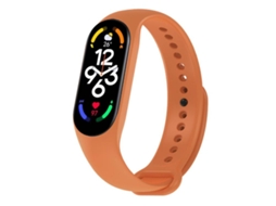 Capa Para Xiaomi Smart Band 10/9/8 - Silicone Cor Sólida - Integrada Laranja