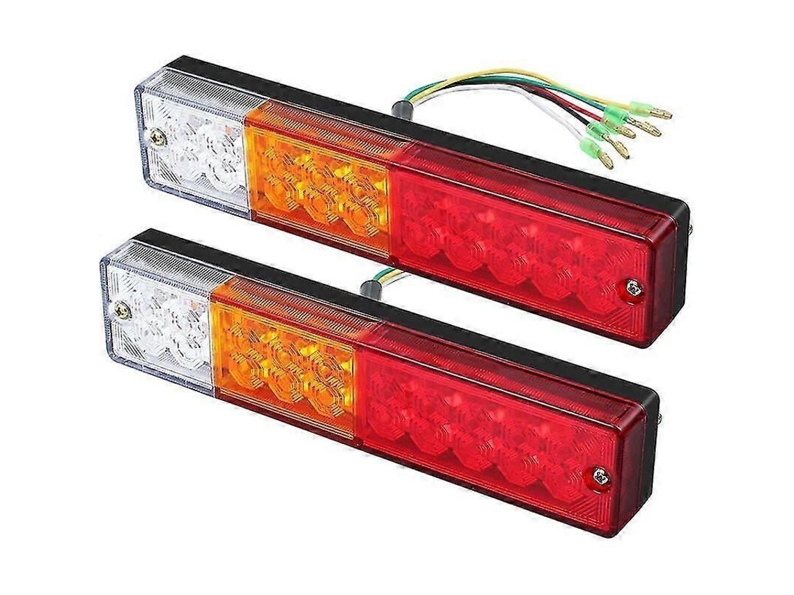 Luzes Traseiras Led Super Brilhantes 20 Leds Para Reboques Caminhões Barcos 12v/24v Ip65