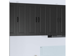 Vidaxl Armário De Parede Porto Preto 60 X 31 X 80 Cm