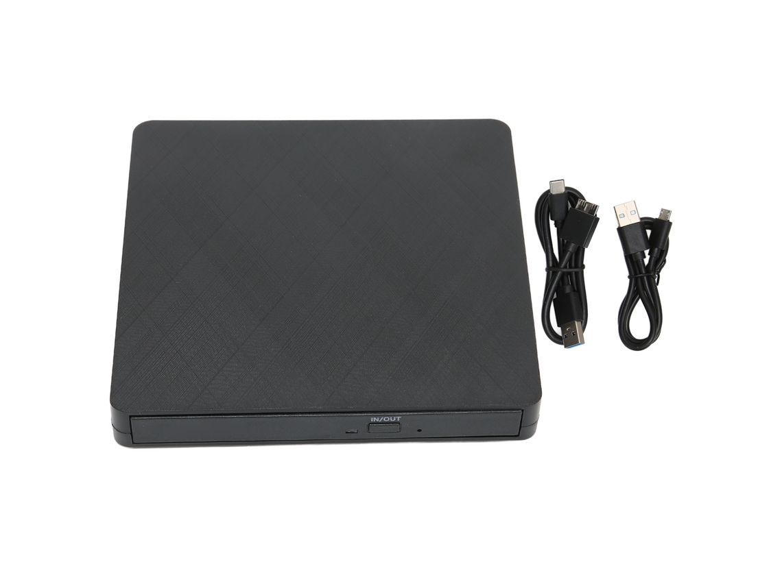 Gravador de Dvd Portátil com Fonte de Alimentação e 2 Portas Usb 3.0, compatível com Leitor de Cartões Tf e Sd AQUAFORGE
