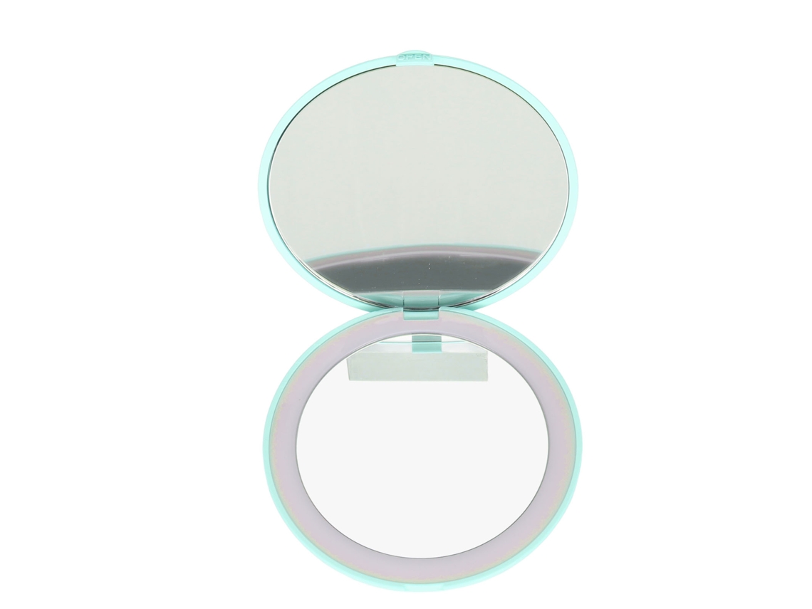 Aetheria espelho de Maquiagem Led 3,5 Polegadas Dobro Lado 1x 10x Ampliação Bateria Portátil Verde