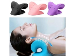Almofada Cervical Relaxante Para Alongamento De Pescoço E Ombros, Preta Aquaforge