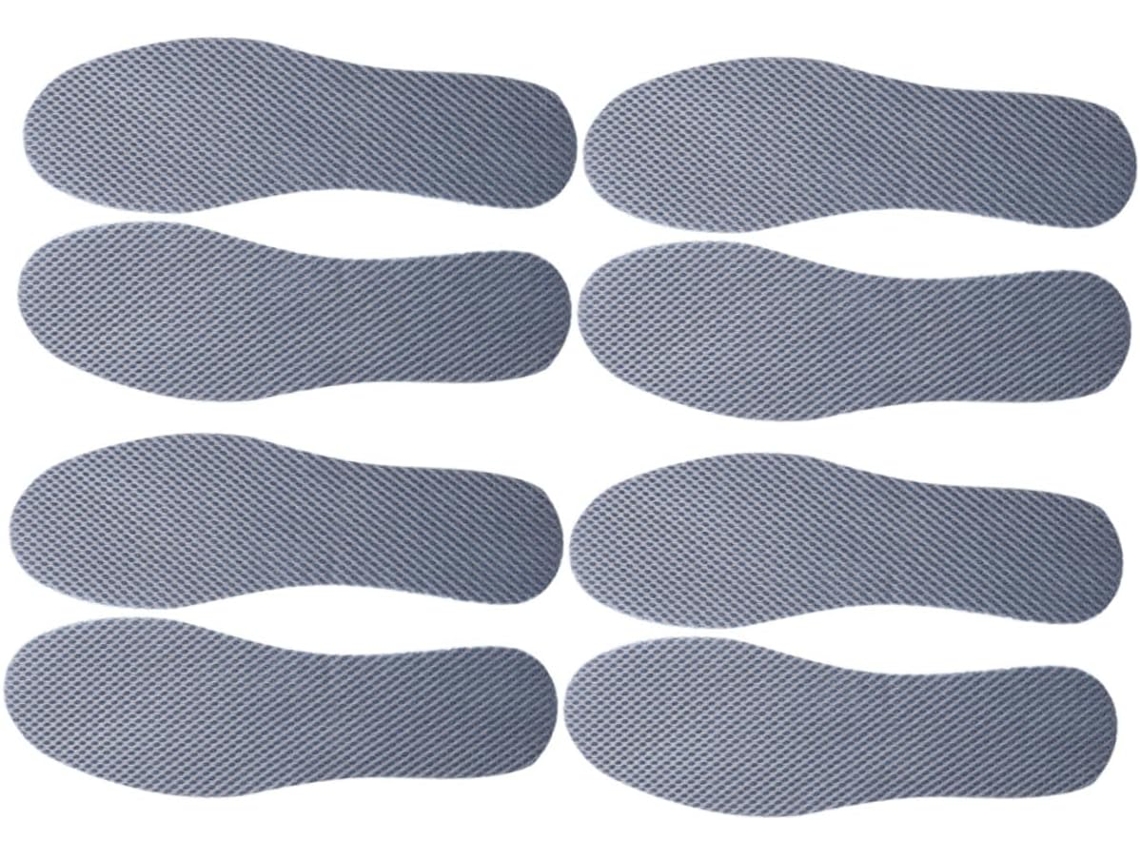 Palmilhas Esportivas Com Absorção De Impacto, Pacote Com 4 Pares, Em Malha Respirável E Com Suporte Para O Arco Do Pé