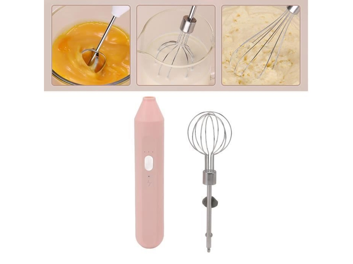 Espumador Elétrico de Leite, Portátil, Manual, Rosa AQUAFORGE