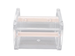 Dispensador Transparente De Múltiplas Fitas Adesivas Com Suporte Rolo Visível Para Uso Doméstico, No Escritório E Na Escola, Cor Bege.