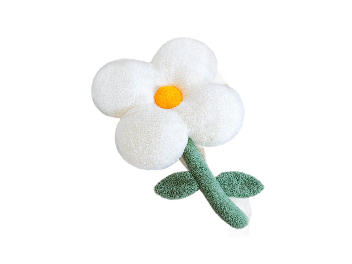 Almofada de Pelúcia Decorativa com Flor Girassol, Estilo Ins Rosa CHABERLU