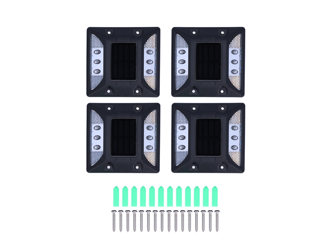 Conjunto de 4 Luzes Solares Led Inteligentes com Sensor de Movimento para Iluminação de Jardins e CHABERLU
