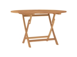 Conjunto 1 Mesa De Jardim Vidaxl Marrom Teca