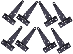Conjunto De 8 Dobradiças Porta Reforçadas Com Revestimento Preto Para