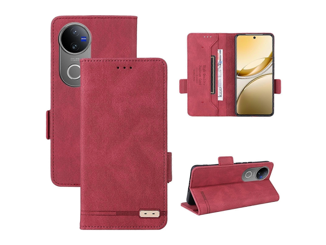 Capa De Couro Com Fecho Magnético Para Celular