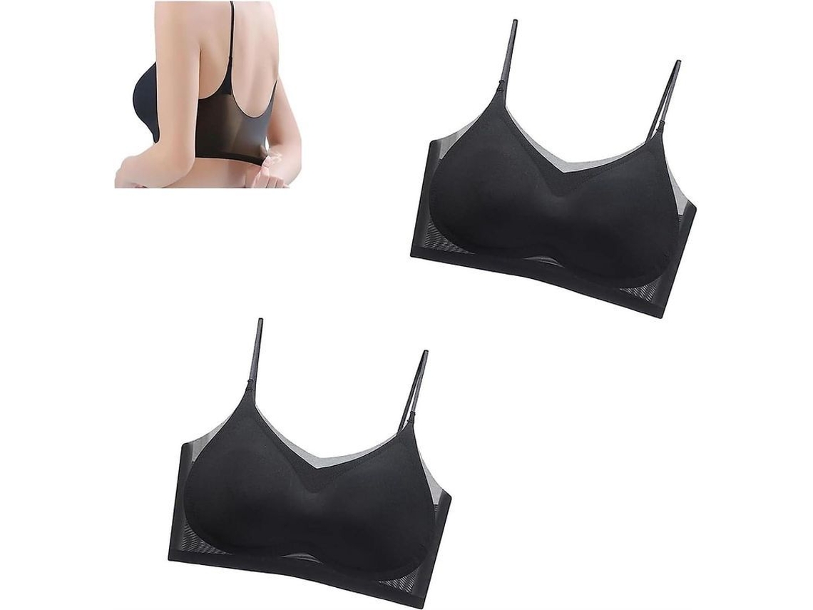 Sutiã de Silky Gelo Sem Fio: Conforto, Suporte e Versatilidade para Atividades Leves e Diárias Preto