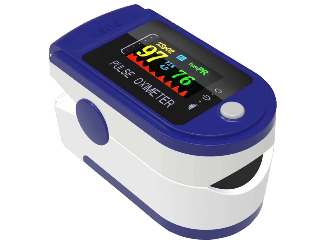 Oxímetro de Pulso de Fingertip ZRUXE Jz-805 Tela Oled Azul