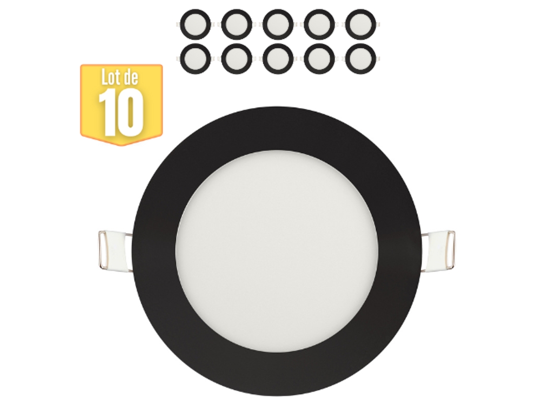 Conjunto de 10 Lajes Led 6W 6400K 270Lm Black Ip20 HOROZ ELECTRIC