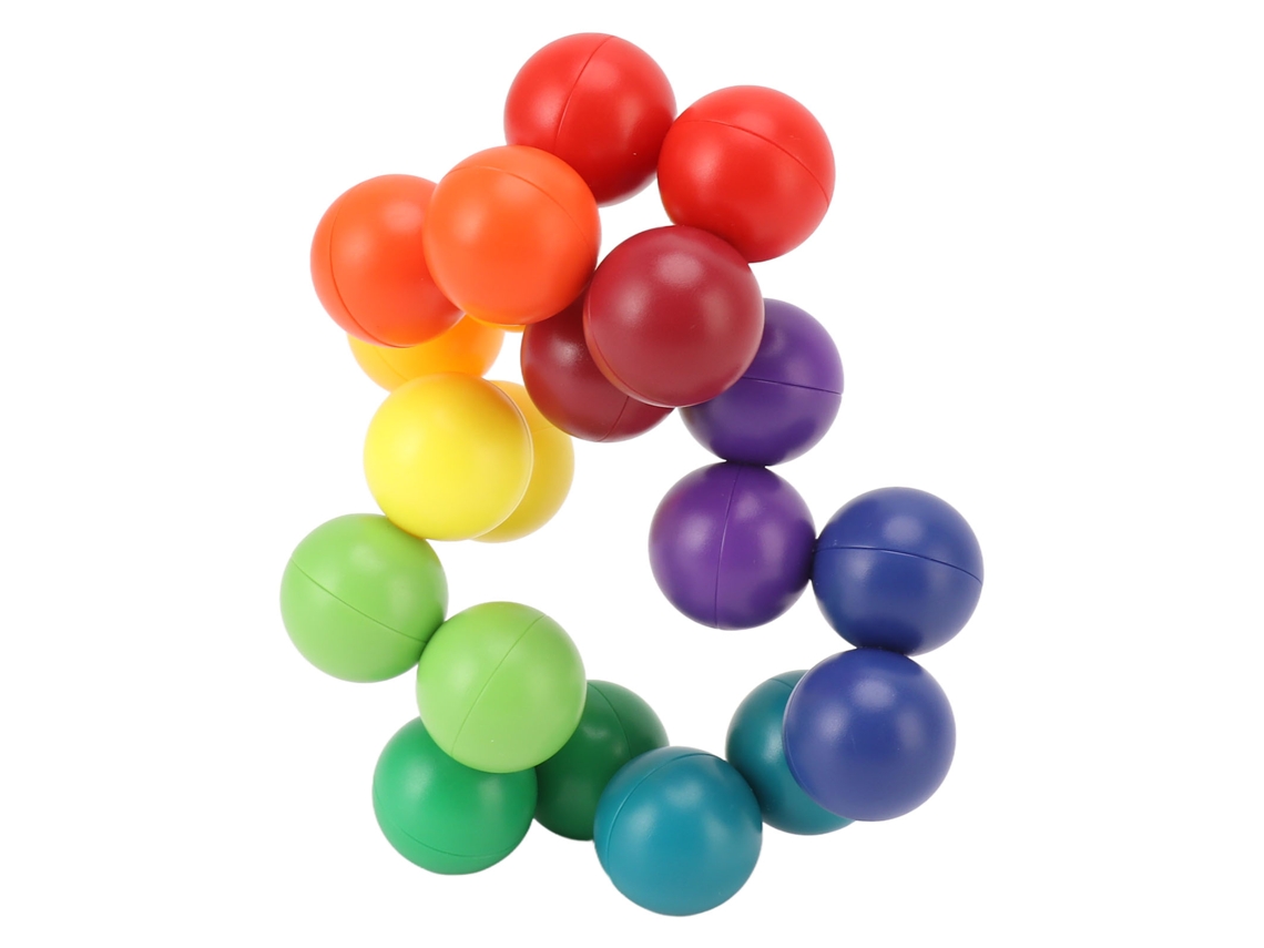 Mali bola de Quebra cabeça 3d Antiestresse Fidget com Cores Brilhantes para Desenvolvimento Educacional
