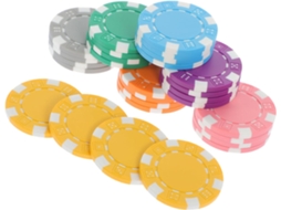 Conjunto De 28 Fichas De Pôquer Multiuso Para Jogos De Tabuleiro