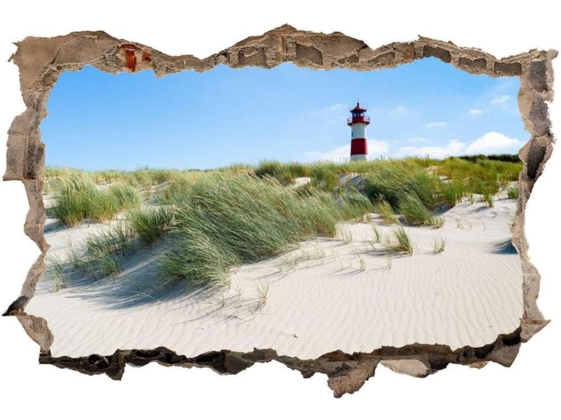 Adesivos Muraux Plage Dune Mer Du Nord Autocollant Adesivo Mural Para Salão De Beleza Chambre Cuisine Bureau Adulto Enfant 80x120cm