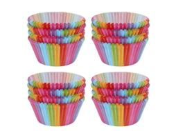 Forminhas Para Muffins, 100 Unidades, Cores Do Arco-íris, Tamanho Padrão Assar Muffins.