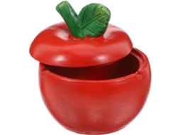 Cendrier Céramique Forma Pomme Com Couvercle Volume Facile À Nettoyer Decoração Para Maison Et Bureau