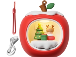Abajur De Natal Genérico 3d Em Formato Casinha Frutas Com Aba