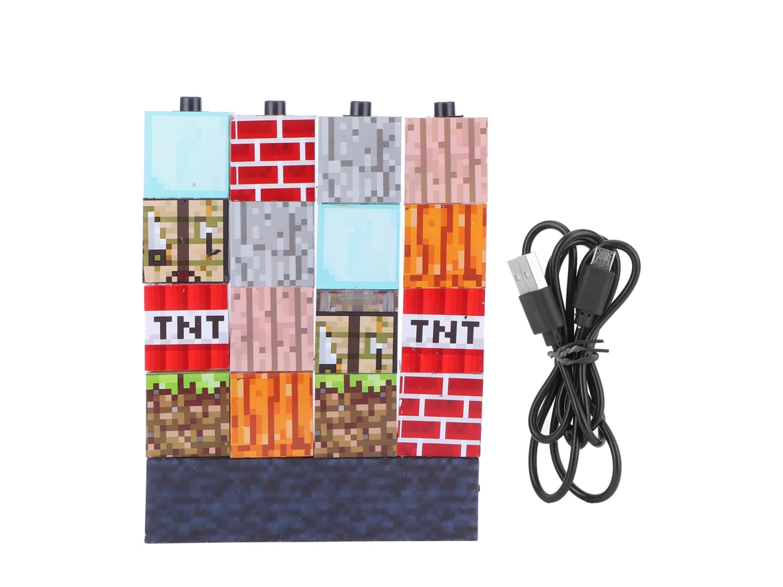 Lâmpada de Blocos de Construção Usb Iluminação Infantil Brincando Decoração Casa 5v | S/MARCA