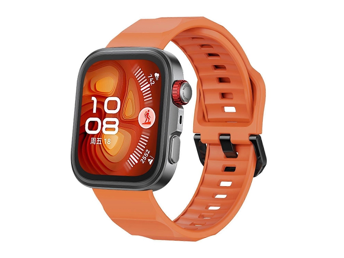 Pulseira De Silicone Com Fivela Preta Ondulada Para Huawei Watch Fit3 / Fit4 / Fit4 Pro