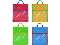 Mochila para Transportar Livros Infantis, 4 Cores, com Frente Transparente e SFUSHOS