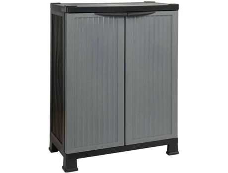 Armário para Jardim GH91 GARDEN HOUSE GARAGE 91 1 Prateleira (Cinzento e Preto - Resina - 39x68x92 cm)