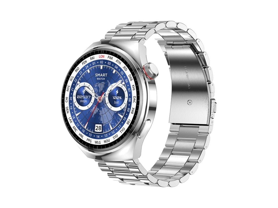 (prateado) Tela Ips De 1,6 Polegadas, Pulseira De Aço, Smartwatch Com Monitoramento De Oxigênio No Sangue