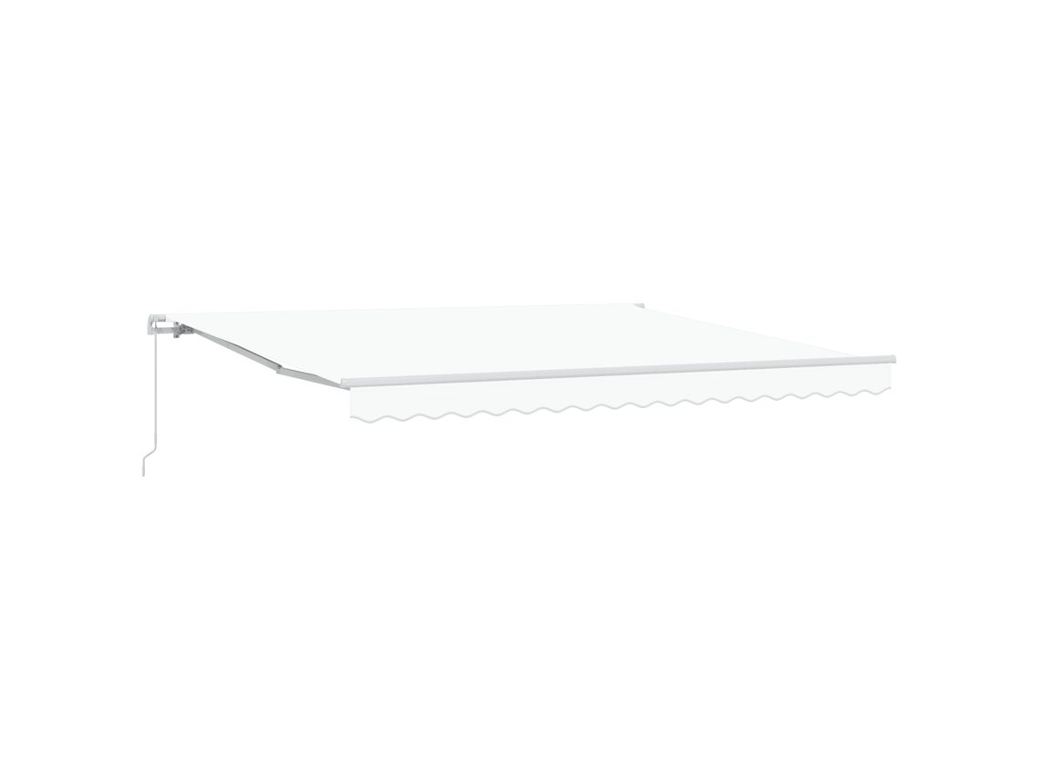 Conjunto 1 Toldo Retrátil Vidaxl Branco Poliéster (400 × 300 Cm)