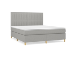 Box Spring Bed, Box Spring Beds Vidaxl Cinzeto Tecido (160 X 200 Cm)