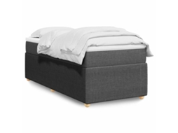 Vidaxl Cama com Molas/colchão 80x200 Cm Tecido Cinzento escuro
