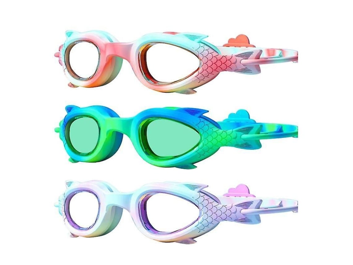 2026 óculos de Natação para Crianças Ermaid Anti glare Lentes Hd Ajustáveis ​​silicone Resistente À Água