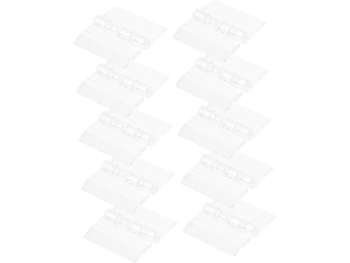 Conjunto De 10 Dobradiças Dobráveis Acrílico, Pequenas Para Vitrines,