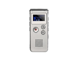 Gravador De Voz Digital Portátil, Gravador De Voz Lcd Mp3 Player 16gb Yizhood (prata)