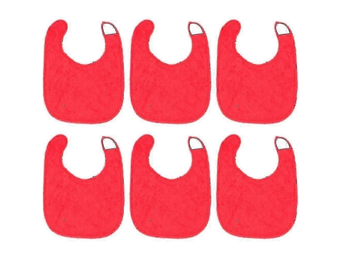 Pacote Com 6 Babadores Impermeáveis ​​para Meninas, Babador De Algodão Felpudo, Malha Lisa, Babadores Para Alimentação Infantil - Menina - 26