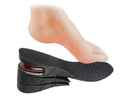 Insole Aumento de Altura Ajustável 3 7cm Amortecedor de Ar para Homens e Mulheres Tamanhos 4 9.5 Uk
