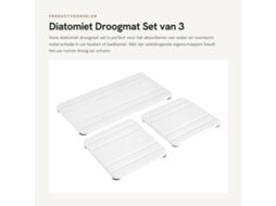 Diatomiet Droogmat - 3 Unidades - Absorvente De Água - Seca Rapidamente - Aumenta A Suporte Dos Pés - Fácil Limpeza - Ajustáveis